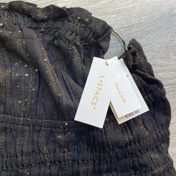 L*Space Nannai Shimmer Magic Hour Dress, black - Picture 6 of 9